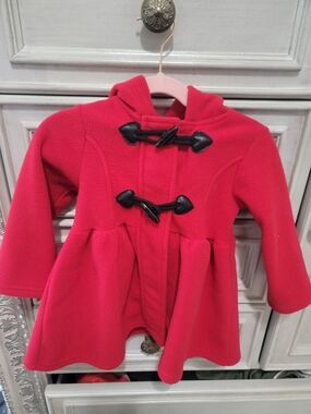 Good Lad Bright Red Hooded Toggle Pea Coat for Kids